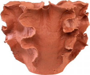 Bol decorativ rosu din ceramica 25x35 cm Reef Versmissen
