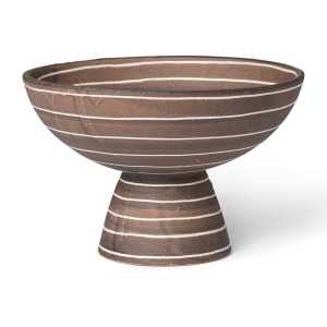 Bol maro/alb din ceramica 22 cm Brura Ferm Living