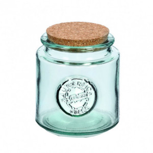 Borcan cu capac maro/transparent din sticla 900 ml Madrid Zeller