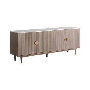 Bufet inferior maro/alb din lemn 200 cm Zerf Vical Home