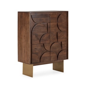 Bufet inferior maro inchis din lemn 90 cm Trisha The Home Collection