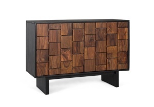 Bufet inferior maro/negru din lemn 108 cm Udaipur Giner y Colomer