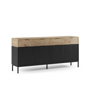 Bufet inferior maro/negru din metal 180 cm Marion The Home Collection