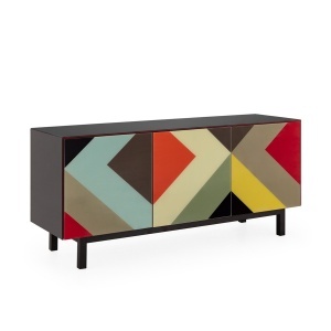 Bufet inferior multicolor din metal 160 cm Disco Thai Natura