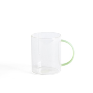 Cana transparenta din sticla 400 ml Micla Kave Home