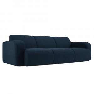 Canapea albastru inchis din textil pentru 3 persoane Molino Boucle Micadoni