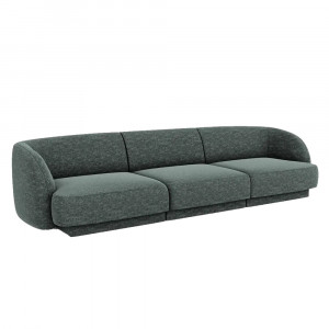 Canapea albastru petrol din textil pentru 3 persoane Miley Chenille Micadoni