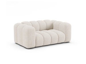 Canapea bej deschis din textil pentru 2 persoane Lupine Chenille XS Micadoni