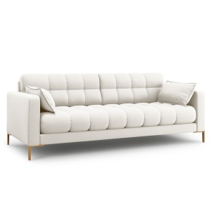 Canapea bej deschis din textil pentru 3 persoane Mamaia Micadoni