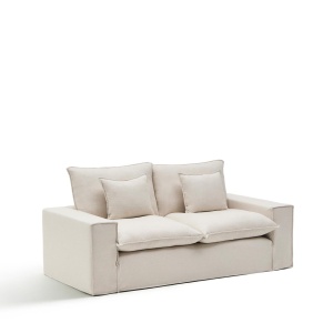 Canapea bej din textil pentru 2 persoane Anarela 220 Kave Home