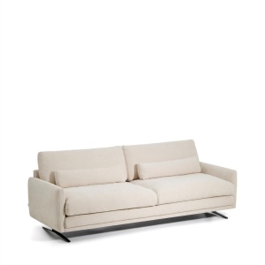 Canapea bej din textil pentru 3 persoane Veliro Kave Home