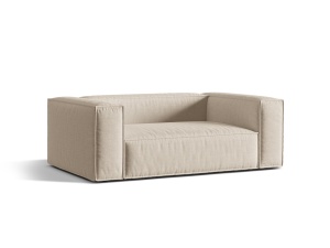 Canapea crem din textil pentru 2 persoane Nuria Structural Micadoni