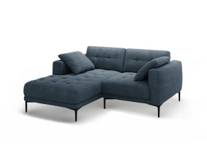 Canapea cu colt albastru inchis din textil pentru 2 persoane Bemy Left Structural Micadoni