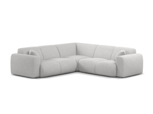 Canapea cu colt argintie din textil pentru 5 persoane Molino Eden Micadoni