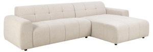 Canapea cu colt bej din textil pentru 2.5 persoane Columbia Quiet Object
