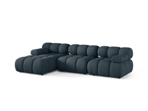 Canapea cu colt modulara albastru petrol din textil pentru 4 persoane Bellis Liberty Left Micadoni