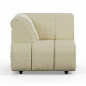 Canapea cu colt modulara bej din textil 98 cm Wave Corner Left HKliving
