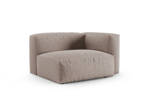 Canapea cu colt modulara bej inchis din textil pentru 1 persoana Martina 120 Right XL Micadoni