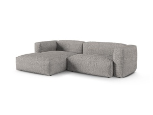 Canapea cu colt modulara gri grafit din textil pentru 2 persoane Martina Monet Boucle Left Micadoni