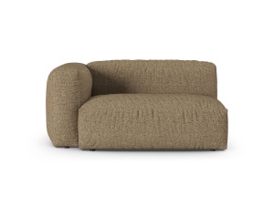 Canapea cu colt modulara maro cappuccino din textil pentru 1 persoana Martina Boucle 160 Left XL Micadoni
