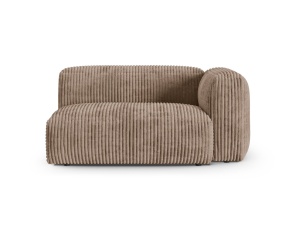 Canapea cu colt modulara maro din textil pentru 1 persoana Martina 160 Right Corduroy XL Micadoni