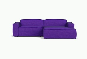 Canapea cu colt mov din textil 252 cm Edge Right Steelcut Quartet - 664 FEST