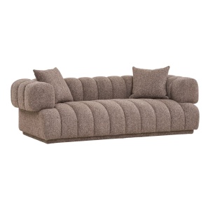 Canapea din textil maro 226 cm Aurora House Nordic