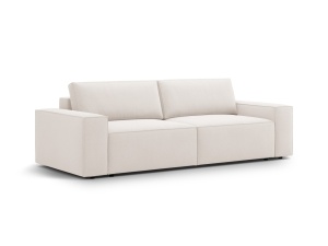 Canapea extensibila bej deschis din textil pentru 3 persoane Jodie Structured Micadoni