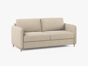 Canapea extensibila bej din textil pentru 3 persoane Simo Babel Micadoni