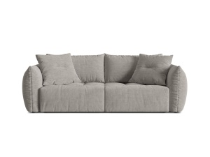 Canapea extensibila gri deschis din textil pentru 3 persoane Bloom Wind Micadoni