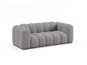 Canapea gri deschis din textil pentru 2 persoane Lupine Chenille Micadoni