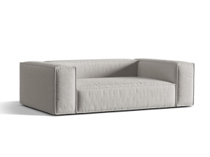 Canapea gri deschis din textil pentru 3 persoane Nuria Structural Micadoni