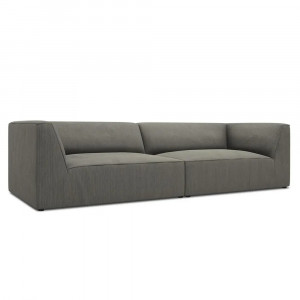 Canapea gri deschis din textil pentru 4 persoane Ruby Micadoni
