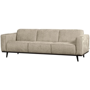 Canapea maro alb antic/neagra din catifea pentru 3 persoane Statement Woood