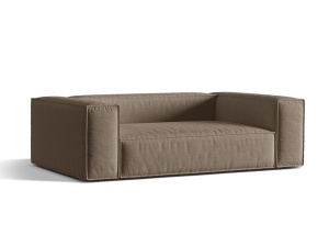 Canapea maro cappuccino din textil pentru 3 persoane Nuria Structural Micadoni