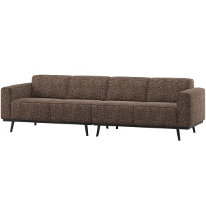Canapea maro din textil pentru 4 persoane Statement Woood