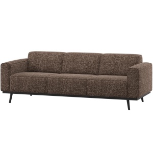 Canapea maro/neagra din textil pentru 3 persoane Statement Woood