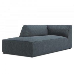 Canapea modulara albastra din textil pentru 2 persoane Ruby Corduroy Left Micadoni