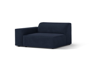 Canapea modulara albastru navy din textil pentru 1 persoana Jodie Left 102 Micadoni