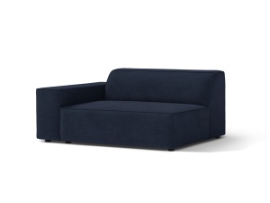 Canapea modulara albastru navy din textil pentru 1 persoana Jodie Left 122 Micadoni