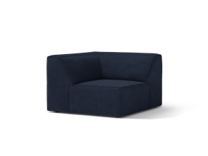 Canapea modulara albastru navy din textil pentru 1 persoana Jodie Corner Micadoni