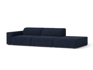 Canapea modulara albastru navy din textil pentru 3 persoane Jodie Left Micadoni