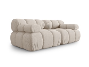 Canapea modulara bej deschis din textil pentru 2 persoane Bellis 3D Micadoni