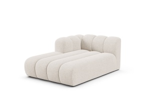 Canapea modulara bej deschis din textil pentru 2 persoane Lupine Left Chenille Micadoni