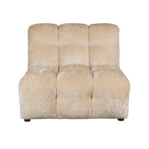 Canapea modulara bej din catifea 102 cm Hackman Dutchbone