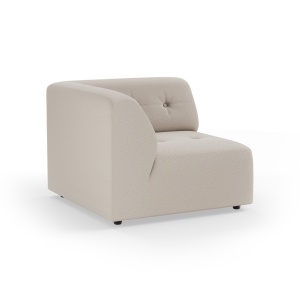 Canapea modulara bej din textil 94 cm Vint Left HKliving