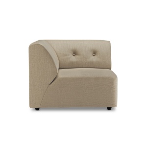 Canapea modulara bej din textil 94 cm Vint Pure Earth Left HKliving
