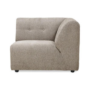 Canapea modulara bej din textil 94 cm Vint Right HKliving