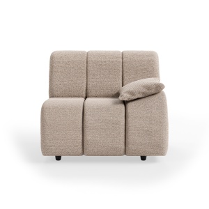 Canapea modulara bej din textil 98 cm Wave Right Low Arm HKliving