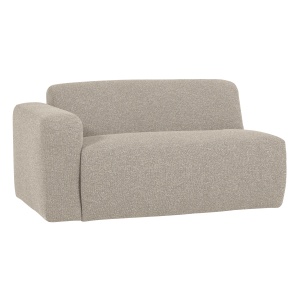Canapea modulara bej din textil pentru 1.5 persoane Mojo Boucle Left Woood